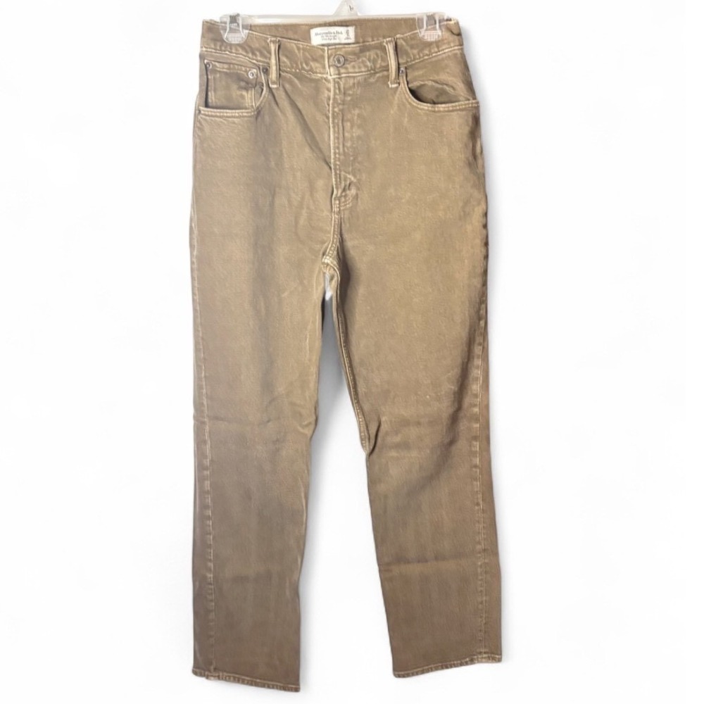 Abercrombie & Fitch The 90s Straight Jeans‎ Womens 4 Brown Granola Girl Earthy